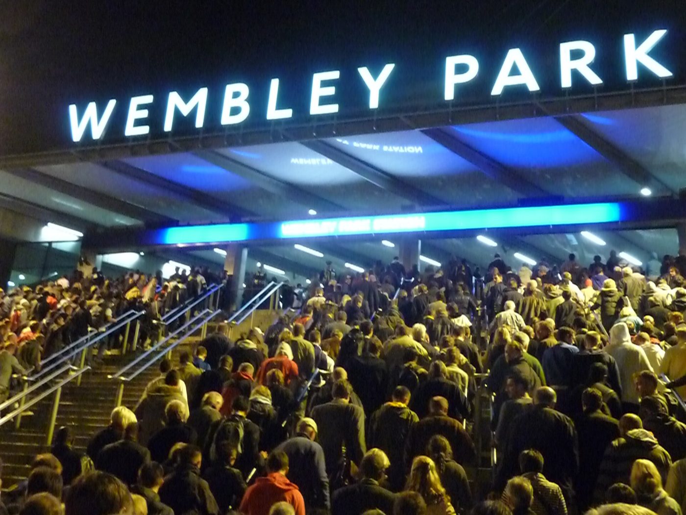 Crowds at Wembley Park station in Brent, the London borough where Apollo Go and Freenow began testing, in October 2010. File photo.