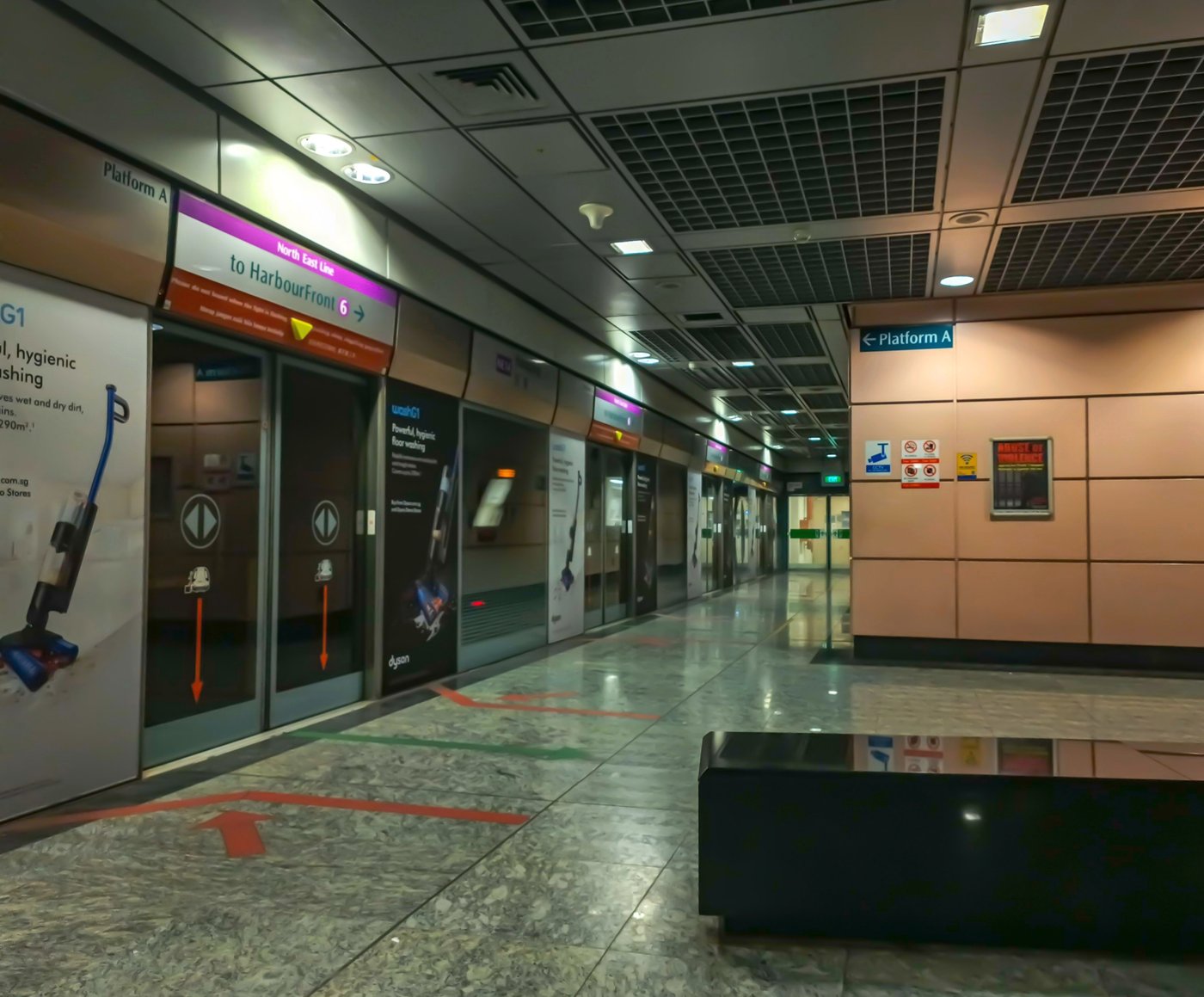 Platform screen doors on Singapore's North East Line.