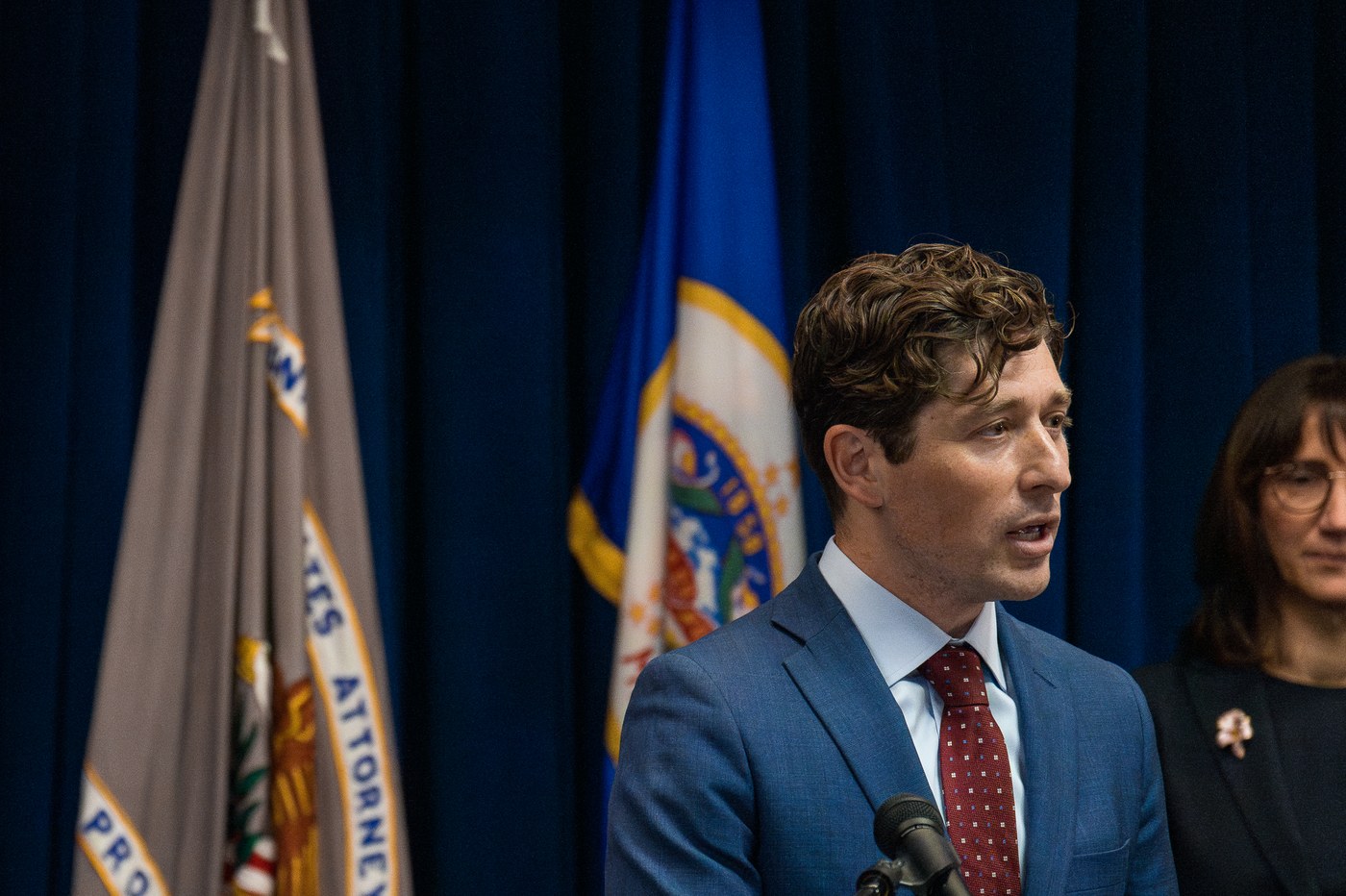 Minneapolis Mayor Jacob Frey speaks at a news conference in Minneapolis in 2023. File photo.