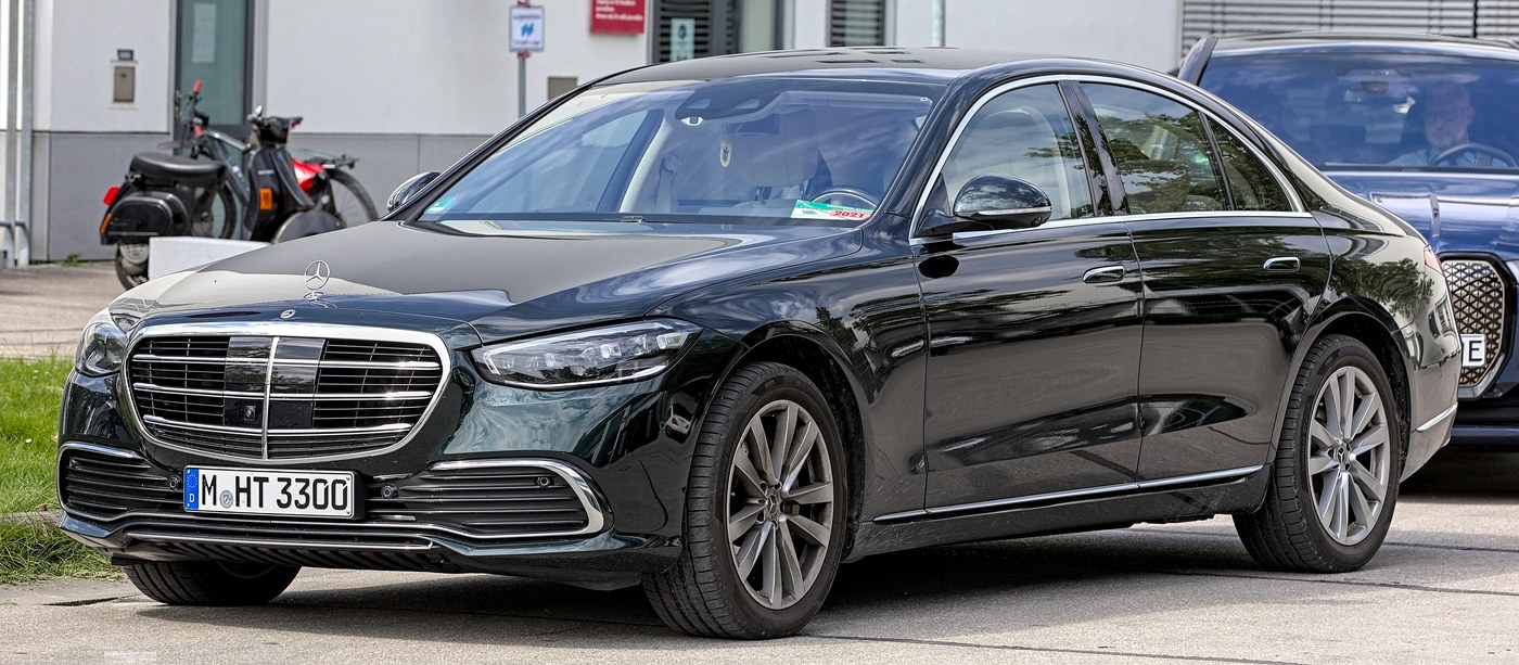 A Mercedes-Benz S-Class sedan of the W223 generation in Munich during the IAA motor show in September 2021. File photo.